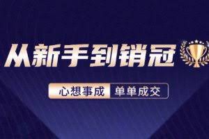 (12383期)从新手到销冠:精通客户心理学,揭秘销冠背后的成交秘籍