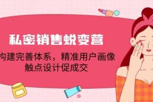 (12436期)私密销售蜕变营:构建完善体系,精准用户画像,触点设计促成交