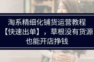 淘系精细化铺货运营教程,普通人没有货源也能快速开店出单挣钱(538节)