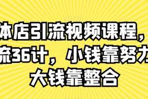 实体店引流视频课程，新引流36计，小钱靠努力，大钱靠整合