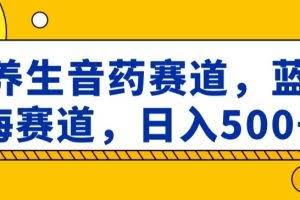 养生音药赛道，蓝海赛道，日入500+【揭秘】