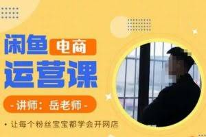 岳老师·闲鱼电商运营课，让每个粉丝宝宝都学会开网店