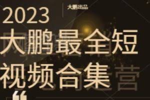 大鹏·电商直播带货课，系统学习直播带货各环节技巧和套路