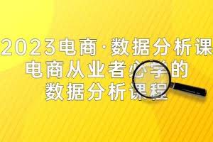 2023电商·数据分析课，电商·从业者必学的数据分析课程（42节课）