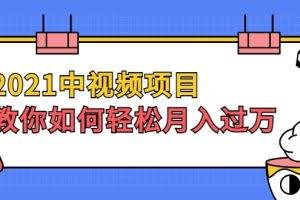 2021中视频项目，教你如何轻松月入过万，只讲核心，只讲实操，不讲废话