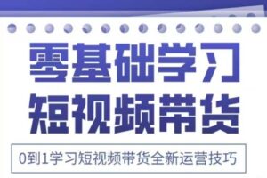 抖音全新短视频带货运营技巧，2025年新课，0到1学习短视频带货全新运营技巧