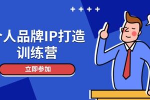 个人品牌IP打造训练营，打造人设吸粉话术，日增精准粉，玩转社群变现技巧