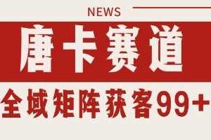 唐卡赛道私域引流获客 自热矩阵SOP日引流99+精准客资【揭秘】