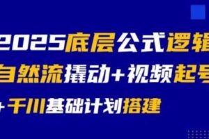 2025底层公式逻辑自然流撬动+视频起号+千川基础计划搭建