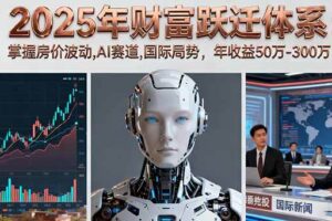 （16217期）2025年财富跃迁体系：掌握房价波动,AI赛道,国际局势，年收益50万-300万