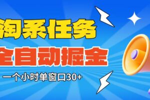（16447期）淘系任务助手全自动掘金，单窗口一个小时30+~矩阵操作无需人工