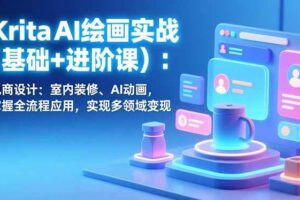 （17023期）Krita AI绘画实战(基础+进阶课)：电商设计、室内装修、AI动画，掌握全流程应用，实现多领域变现