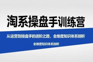 淘系操盘手训练营，​从运营到操盘手的进阶之路，全维度知识体系剖析