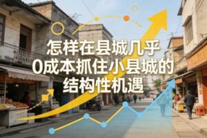 付费文章：怎样在县城几乎0成本抓住小县城的结构性机遇