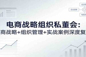 电商战略组织私董会：电商战略+组织管理+实战案例深度复盘