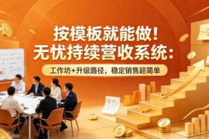 按模板就能做！无忧持续营收系统：工作坊+升级路径，稳定销售超简单【原创双语字幕】