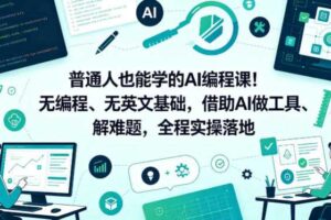 普通人也能学的AI编程课！无编程、无英文基础，借助AI做工具、解难题，全程实操落地