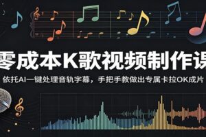 零成本K歌视频制作课:依托AI一键处理音轨字幕,手把手教做出专属卡拉OK成片