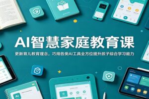 AI智慧家庭教育课:更新育儿教育理念,巧用各类AI工具全方位提升孩子综合学习能力