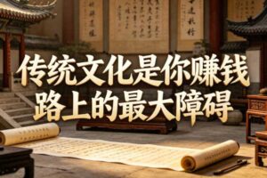 付费文章:传统文化是你賺钱路上的最大障碍