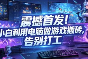 震撼首发！小白利用电脑做游戏搬砖，告别打工【揭秘】