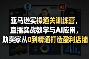 亚马逊实操通关训练营，直播实战教学与AI应用，助卖家从0到精通打造盈利店铺（更新6月18日）