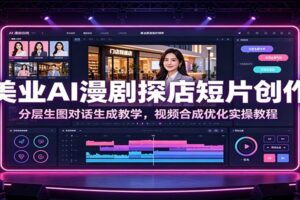 美业AI漫剧探店短片创作:分层生图对话生成教学,视频合成优化实操教程