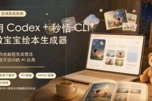 AI应用实战案例,用Codex+秒悟CLl做宝宝绘本生成器,小白也能把生活想法变成可访问的AI应用