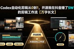 (19504期)Codex自动化剪辑从0到1,开源我在抖音赚了5W 的剪辑工作流【万字长文】