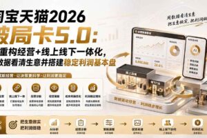 （20026期）淘宝天猫2026破局卡5.0：AI重构经营+线上线下一体化，用数据看清生意并搭建稳定利润基本盘（修复）