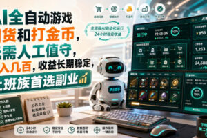 AI全自动游戏皮肤扫货和打金币，日入几百，内部方法大揭秘，0门槛！