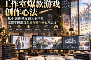 工作室爆款游戏创作心法｜从企划世界观到关卡开发，完整掌握游戏全流程制作核心方法论