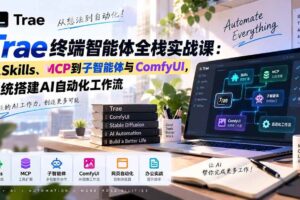 （20389期）Trae终端智能体全栈实战课：从Skills、MCP到子智能体与ComfyUI，系统搭建AI自动化工作流