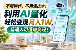 不用操作、不用懂技术！利用AI量化轻松变现月入1W，普通人可落地变现！【揭秘】