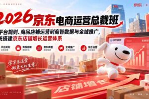 (20416期)2026京东电商运营总裁班:从平台规则、商品店铺运营到商智数据与全域推广,系统搭建京东店铺增长运营体系