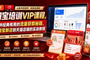 淘宝培训VIP课程，各种经典有用的流量获取秘籍，从淘宝新店到天猫店铺的实战教程（更新09月17日）