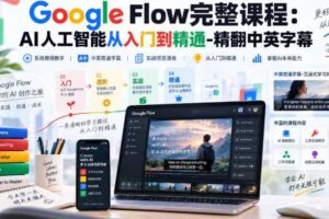 【无水印】Google Flow完整课程：AI人工智能从入门到精通-精翻中英字幕