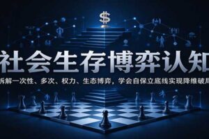 社会生存博弈认知：拆解一次性、多次、权力、生态博弈，学会自保立底线实现降维破局