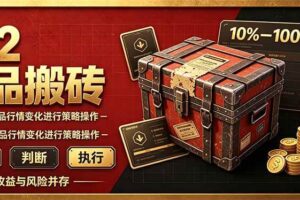 （20842期）CS2倒货，稳健的搬砖副业，每轮收益为10-100%+，小本金即可入局