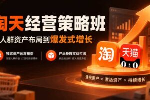 淘天经营策略班，从人群资产布局到爆发式增长，独家资产运营模型，产品矩阵实战打法