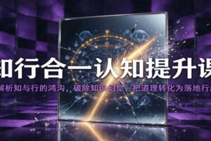知行合一认知提升课：解析知与行的鸿沟，破除知识幻觉，把道理转化为落地行动