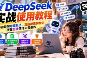 DeepSeek实战使用教程|基础联网隐藏玩法,高阶提示词指令,搭配剪映落地内容创作