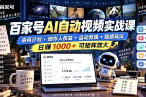 百家号自动矩阵玩法,长期可以做的项目,日入1k+,真正的睡后收入