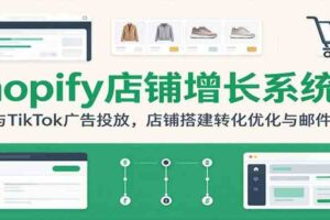 Shopify店铺增长系统课:FB与TikTok广告投放,店铺搭建转化优化与邮件营销