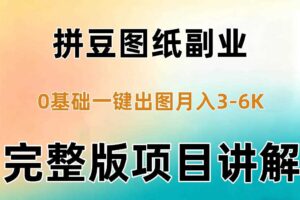 AI拼豆图纸副业,0基础AI一键出图,零库存零发货,1部手机月入3k+详细拆解