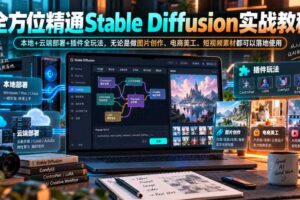 全方位精通Stable Diffusion实战教程｜本地+云端部署+插件全玩法，无论是做图片创作、电商美工、短视频素材都可以落地使用