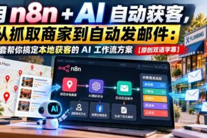 （21076期）用 n8n + AI 自动获客，从抓取商家到自动发邮件：一套帮你搞定本地获客的 AI 工作流方案【原创双语字幕】