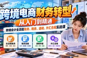 跨境电商财务转型:从入门到精通|跨境会计全流程账务、税务、退税、外汇合规实战课